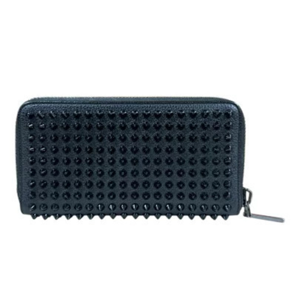 Christian Louboutin Long Leather Wallet Panettone Black